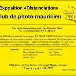 Affiche de l' exeposition «Distanciation» mars 2022