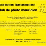 Affiche de l' exeposition «Distanciation» mars 2022