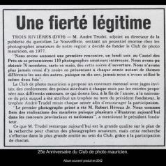 25e Anniversaire du Club de photo mauricien.