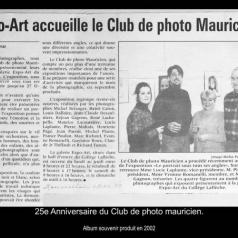 25e Anniversaire du Club de photo mauricien.