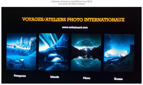 Catherine Simard au ClubPM le 4 nov 2019