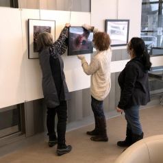 Accrochage exeposition «Distanciation» mars 2022